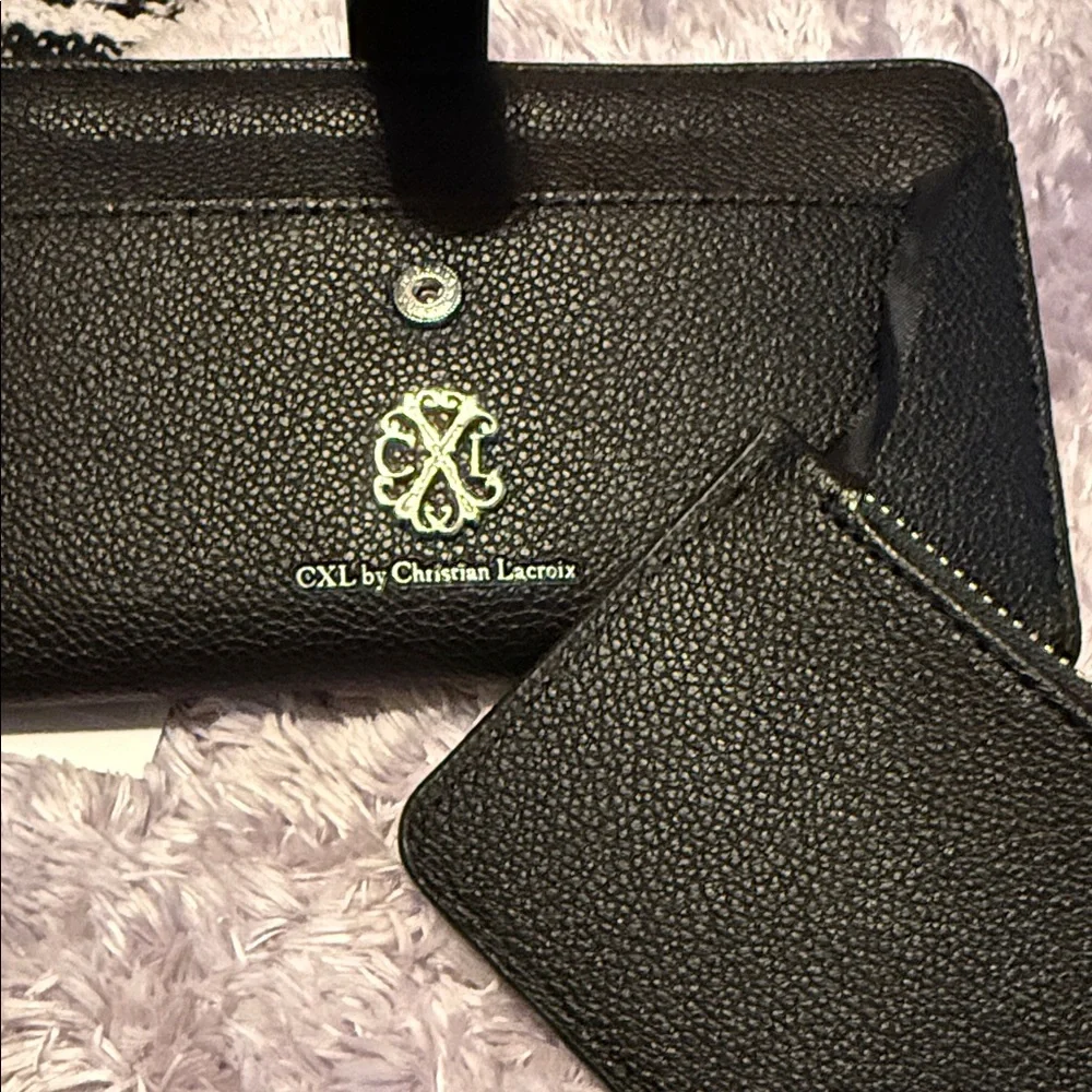 LChristian Lacroix Black camera Bag and Wallet Set NWT - Picture 4 of 11